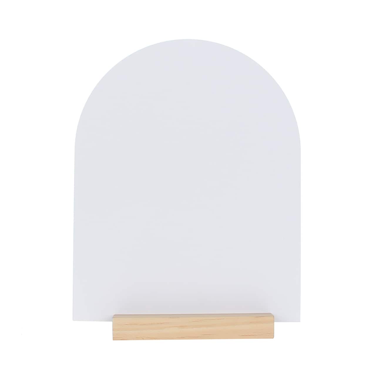 Enseigne en acrylique de 26,4 cm avec socle en bois de Make Market